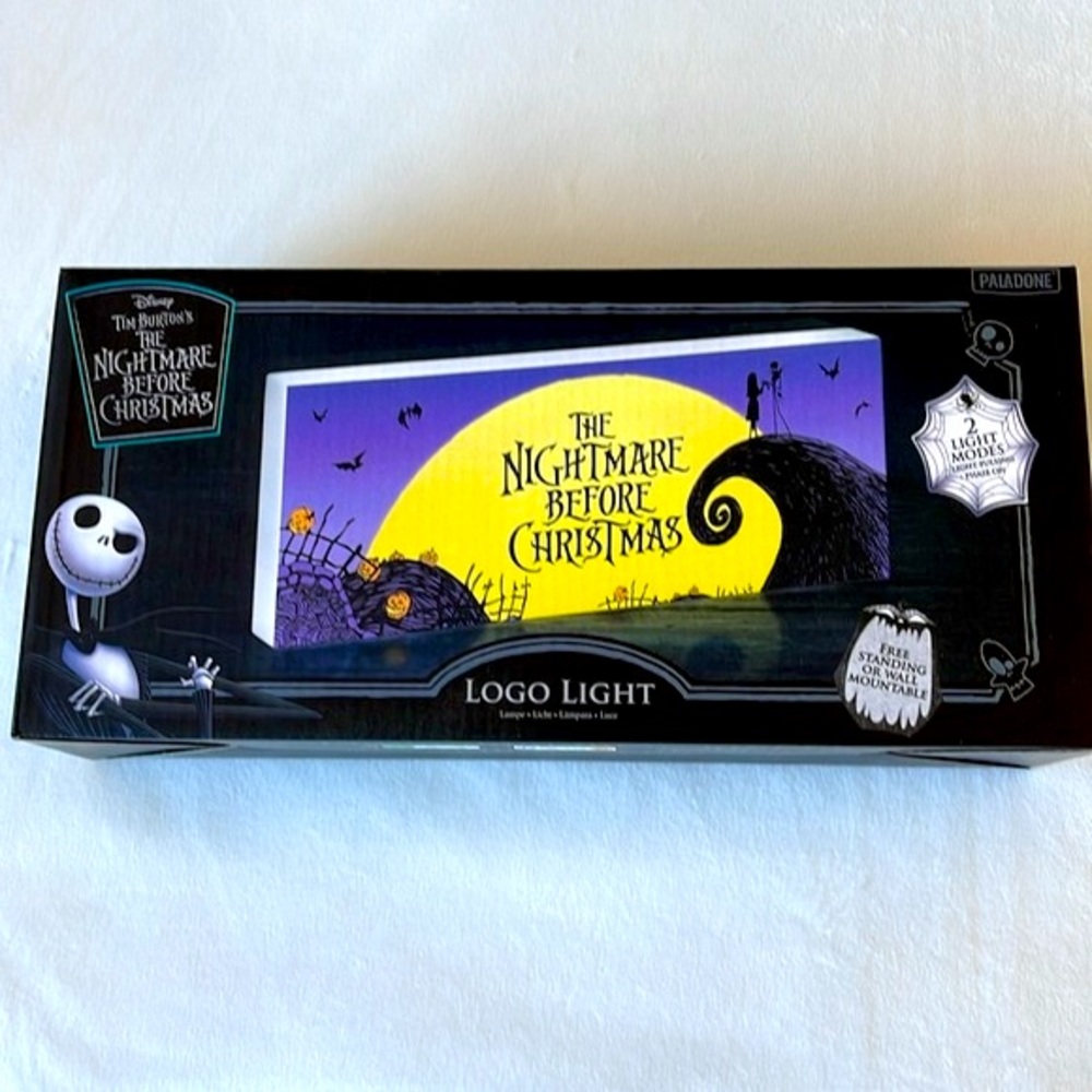 Paladone, Disney Tim Burton's The Nightmare Before Christmas Logo Light NEW